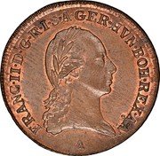 Austria 3 Kreuzer 1800 A KM# 2115.2 Holy Roman Empire Uniform Coinage FRANC II D G R I S A GER HVN BOH REX A A coin obverse Austria 3 Kreuzer 1800 A KM# 2115.2 Holy Roman Empire Uniform Coinage FRANC II D G R I S A GER HVN BOH REX A A coin obverse