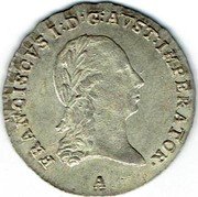 Austria 3 Kreuzer (Franz I) KM# 2117 FRANCISCVS I:D:G:AVST:IMPERATOR• V coin obverse Austria 3 Kreuzer (Franz I) KM# 2117 FRANCISCVS I:D:G:AVST:IMPERATOR• V coin obverse