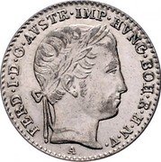 Austria 3 Kreuzer Ferdinand I 1847 A KM# 2191 FERD. I. D.G. AVSTR. IMP. HVNG. BOH. R. H. N. V. coin obverse Austria 3 Kreuzer Ferdinand I 1847 A KM# 2191 FERD. I. D.G. AVSTR. IMP. HVNG. BOH. R. H. N. V. coin obverse