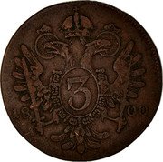 Austria 3 Kreuzer Franz II 1800 C KM# 2115.3 3 1800 coin reverse Austria 3 Kreuzer Franz II 1800 C KM# 2115.3 3 1800 coin reverse