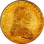 Austria 4 Ducat (Franz II) KM# 2175 FRANCISCVS II·D·G·ROM·ET·HAER·AVST·IMP· A coin obverse Austria 4 Ducat (Franz II) KM# 2175 FRANCISCVS II·D·G·ROM·ET·HAER·AVST·IMP· A coin obverse