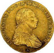 Austria 4 Ducat (Franz I) KM# 2177 FRANCISCVS I. D. G. AVSTRIAE IMPERATOR coin obverse Austria 4 Ducat (Franz I) KM# 2177 FRANCISCVS I. D. G. AVSTRIAE IMPERATOR coin obverse