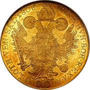 Austria 4 Ducat (Franz II) KM# 2175 GERM·HVN·BOH·REX·A·A· D·LOTH·VEN·SAL·1806· ( 4 ) coin reverse Austria 4 Ducat (Franz II) KM# 2175 GERM·HVN·BOH·REX·A·A· D·LOTH·VEN·SAL·1806· ( 4 ) coin reverse