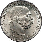 Austria 5 Corona Franz Joseph I 1900 KM# 2807 FRANC·IOS·I·D·G·IMP·AVSTR·REX BOH·GAL·ILL·ETC·ET AP·REX HVNG· coin obverse Austria 5 Corona Franz Joseph I 1900 KM# 2807 FRANC·IOS·I·D·G·IMP·AVSTR·REX BOH·GAL·ILL·ETC·ET AP·REX HVNG· coin obverse