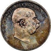 Austria 5 Corona Franz Joseph I 1909 KM# 2813 FRANZ IOS I D G IMP AVSTR REX BOH GAL ILL ETC ET AP REX HVNG coin obverse Austria 5 Corona Franz Joseph I 1909 KM# 2813 FRANZ IOS I D G IMP AVSTR REX BOH GAL ILL ETC ET AP REX HVNG coin obverse