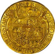 Austria 5 Ducat KM# 269 Olmutz Bishopric Trade Coinage REG CAP BOHE ET DE LIECHTENSTAIN COM coin reverse Austria 5 Ducat KM# 269 Olmutz Bishopric Trade Coinage REG CAP BOHE ET DE LIECHTENSTAIN COM coin reverse