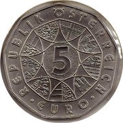 Austria 5 Euro Hydropower 2003 KM# 3105 5 EURO REPUBLIK ÖSTERREICH coin obverse