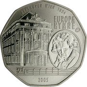 Austria 5 Euro European Anthem 2005 KM# 3120 BEETHOVEN WIEN 1824 EUROPA HYMNE 2005 coin reverse Austria 5 Euro European Anthem 2005 KM# 3120 BEETHOVEN WIEN 1824 EUROPA HYMNE 2005 coin reverse