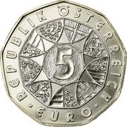Austria 5 Euro 200th death Joseph Haydn 2009 Special Unc KM# 3170 5 EURO REPUBLIK ÖSTERREICH coin obverse