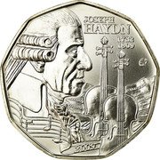 Austria 5 Euro 200th death Joseph Haydn 2009 Special Unc KM# 3170 JOSEPH HAYDN 1732 1809 2009 coin reverse