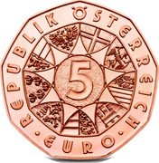 Austria 5 Euro Easter lamb 2017 KM# 3266 5 EURO REPUBLIK ÖSTERREICH coin obverse