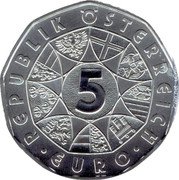 Austria 5 Euro Easter lamb 2017 Special Unc KM# 3266a REPUBLIK ÖSTERREICH 5 · EURO · coin obverse