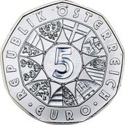 Austria 5 Euro ((100 years electoral reform) KM# 3144 5 EURO REPUBLIK ÖSTERREICH coin obverse