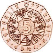 Austria 5 Euro Land of Water 2013 KM# 3222 5 EURO REPUBLIK ÖSTERREICH coin obverse