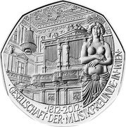 Austria 5 Euro 200 Years Society of Music Lovers in Vienna 2012 Special Unc KM# 3206a 1812-2012 GESELLSCHAFT DER MUSIKFREUNDE IN WIEN coin reverse