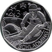 Austria 5 Euro 2013 World Cup Skiing 2012 Special Unc KM# 3215a 2013 SCHLADMING 2012 coin reverse