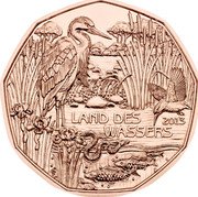 Austria 5 Euro Land of Water 2013 KM# 3222 LAND DES 2013 WASSERS TP coin reverse