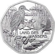 Austria 5 Euro Land of Water 2013 Special Unc KM# 3222a LAND DES WASSERS 2013 TP coin reverse