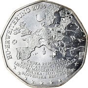 Austria 5 Euro Enlargement of European Union) 2004 KM# 3122 EU-ERWEITERUNG 2004 coin reverse