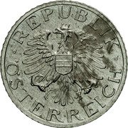 Austria 5 Groschen Eagle with Shield 1985 KM# 2875 REPUBLIK ÖSTERREICH coin obverse Austria 5 Groschen Eagle with Shield 1985 KM# 2875 REPUBLIK ÖSTERREICH coin obverse