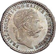 Austria 5 Kreuzer Franz Joseph I 1867 A KM# 2198 FRANZ JOSEPH I·V·G·G·KAISER V·OESTERREICH coin obverse Austria 5 Kreuzer Franz Joseph I 1867 A KM# 2198 FRANZ JOSEPH I·V·G·G·KAISER V·OESTERREICH coin obverse