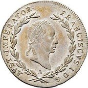 Austria 5 Kreuzer (Franz I) KM# 2124 FRANCISCVS I.D.G. AVST. IMPERATOR. coin obverse Austria 5 Kreuzer (Franz I) KM# 2124 FRANCISCVS I.D.G. AVST. IMPERATOR. coin obverse