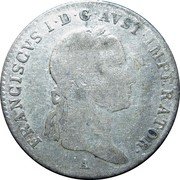 Austria 5 Kreuzer (Franz I) KM# 2126 FRANCISCVS I.D.G. AVST. IMPERATOR. coin obverse Austria 5 Kreuzer (Franz I) KM# 2126 FRANCISCVS I.D.G. AVST. IMPERATOR. coin obverse