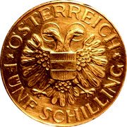 Austria 5 Schilling Madonna of Mariazell 1936 KM# 2853 ÖSTERREICH * FÜNF SCHILLING * coin obverse Austria 5 Schilling Madonna of Mariazell 1936 KM# 2853 ÖSTERREICH * FÜNF SCHILLING * coin obverse