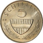 Austria 5 Schilling Rider 1991 Proof KM# 2889a SCHILLING 5 19 84 coin reverse Austria 5 Schilling Rider 1991 Proof KM# 2889a SCHILLING 5 19 84 coin reverse