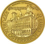 Austria 50 Euro Joseph Haydn 2004 Proof KM# 3110 SCHLOSS ESTERHAZY REPUBLIK ÖSTERREICH 50 EURO coin obverse Austria 50 Euro Joseph Haydn 2004 Proof KM# 3110 SCHLOSS ESTERHAZY REPUBLIK ÖSTERREICH 50 EURO coin obverse