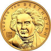 Austria 50 Euro Ludwig van Beethoven 2005 Proof KM# 3118 REPUBLIK ÖSTERREICH 2005 PALAIS LOBKOWITZ SINFONIA EROICA 50 EURO coin obverse Austria 50 Euro Ludwig van Beethoven 2005 Proof KM# 3118 REPUBLIK ÖSTERREICH 2005 PALAIS LOBKOWITZ SINFONIA EROICA 50 EURO coin obverse