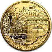 Austria 50 Euro 200 Years Joanneum at Graz 2011 Proof KM# 3202 50 EURO 2011 KUNSTHAUS REPUPLIK ÖSTERREICH coin obverse Austria 50 Euro 200 Years Joanneum at Graz 2011 Proof KM# 3202 50 EURO 2011 KUNSTHAUS REPUPLIK ÖSTERREICH coin obverse