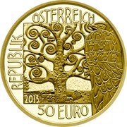 Austria 50 Euro The expectation 2013 Proof KM# 3218 2013 50 EURO REPUBLIK ÖSTERREICH coin obverse