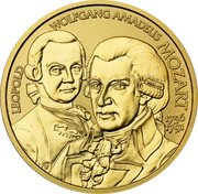 Austria 50 Euro Mozart 2006 Proof KM# 3130 LEOPOLD WOLFGANG AMADEUS MOZART 1756 1791 TP coin reverse Austria 50 Euro Mozart 2006 Proof KM# 3130 LEOPOLD WOLFGANG AMADEUS MOZART 1756 1791 TP coin reverse