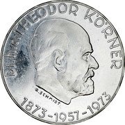 Austria 50 Schilling 100th Anniversary - Birth of Dr. Theodor Korner President 1973 Proof KM# 2917 DR.H.C.THEODOR KÖRNER 1873-1957-1973 coin reverse Austria 50 Schilling 100th Anniversary - Birth of Dr. Theodor Korner President 1973 Proof KM# 2917 DR.H.C.THEODOR KÖRNER 1873-1957-1973 coin reverse