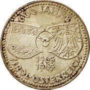 Austria 50 Schilling 600th Anniversary - Union with Tirol 1963 KM# 2894 600 JAHRE 1363 1963 TIROL - ÖSTERREICH coin reverse Austria 50 Schilling 600th Anniversary - Union with Tirol 1963 KM# 2894 600 JAHRE 1363 1963 TIROL - ÖSTERREICH coin reverse