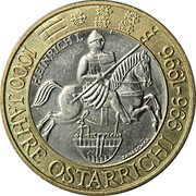 Austria 50 Schilling Millenium-1000 Years Ostarrichi 1996 KM# 3038 HEINRICH I. ZANASCHKA 1000 JAHRE OSTARRICHI 996-1996 coin reverse Austria 50 Schilling Millenium-1000 Years Ostarrichi 1996 KM# 3038 HEINRICH I. ZANASCHKA 1000 JAHRE OSTARRICHI 996-1996 coin reverse