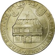 Austria 50 Schilling 500th Anniversary - Bummerl House 1973 Proof KM# 2916 1973 500 JAHRE BUMMERLHAUS IN STEYR coin reverse Austria 50 Schilling 500th Anniversary - Bummerl House 1973 Proof KM# 2916 1973 500 JAHRE BUMMERLHAUS IN STEYR coin reverse