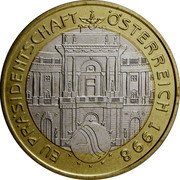 Austria 50 Schilling (Austrian Presidency of the European Union) KM# 3050 EU PRÄSIDENTSCHAFT ÖSTERREICH 1998 coin reverse Austria 50 Schilling (Austrian Presidency of the European Union) KM# 3050 EU PRÄSIDENTSCHAFT ÖSTERREICH 1998 coin reverse