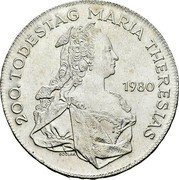 Austria 500 Schilling Bicentennial - Death of Maria Theresa 1980 KM# 2949 200. TODESTAG MARIA THERESIAS 1980 BODLAK coin reverse Austria 500 Schilling Bicentennial - Death of Maria Theresa 1980 KM# 2949 200. TODESTAG MARIA THERESIAS 1980 BODLAK coin reverse