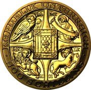 Austria 500 Schilling 2000 Years of Christianity 2001 Proof KM# 3074 REPUBLIK ÖSTERREICH JOH-MT MK- LK 2001 500 SCHILLING coin obverse