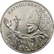 Austria 500 Schilling (Catholic Day - Pope's Visit) KM# 2963 KATHOLIKENTAG 1983 JOHANNES PAUL II coin reverse