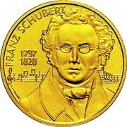 Austria 500 Schilling Franz Schubert 1997 Proof KM# 3040 FRANZ SCHUBERT 1797 1828 H.WÄHNER coin reverse Austria 500 Schilling Franz Schubert 1997 Proof KM# 3040 FRANZ SCHUBERT 1797 1828 H.WÄHNER coin reverse