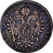 Austria 6 Kreuzer Franz II 1800 C KM# 2128 SECHS · KREUTZER · ERBLAENDISCH · 1800 6 coin reverse Austria 6 Kreuzer Franz II 1800 C KM# 2128 SECHS · KREUTZER · ERBLAENDISCH · 1800 6 coin reverse