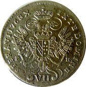 Austria 7 Kreuzer Franz I 1763 PR KM# 2021 IN TE DOMINE SPERAVI 1765 X VII P R coin reverse Austria 7 Kreuzer Franz I 1763 PR KM# 2021 IN TE DOMINE SPERAVI 1765 X VII P R coin reverse