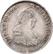 Austria 7 Kreuzer Maria Theresia Vienna 1768 C-K KM# C1973 M THERESIA D G R IMP HU BO REG coin obverse Austria 7 Kreuzer Maria Theresia Vienna 1768 C-K KM# C1973 M THERESIA D G R IMP HU BO REG coin obverse