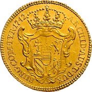 Austria Ducat Maria Theresia Vienna 1742 KM# 1696 ARCHID AUST DUX BURG CO TYR coin reverse Austria Ducat Maria Theresia Vienna 1742 KM# 1696 ARCHID AUST DUX BURG CO TYR coin reverse