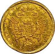 Austria Ducat Franz I Vienna 1752 CA KM# 1725.2 TUDOMINE SPES MEA C A 17 47 coin reverse