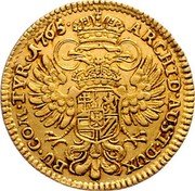 Austria Ducat Maria Theresia 1765 KM# 1783 ARCH AUST DUX BU COM TYR coin reverse Austria Ducat Maria Theresia 1765 KM# 1783 ARCH AUST DUX BU COM TYR coin reverse