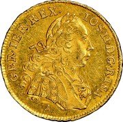 Austria Ducat Josef II 1768 A C-K KM# 1859 IOS II D G R I S A GER IER REX coin obverse Austria Ducat Josef II 1768 A C-K KM# 1859 IOS II D G R I S A GER IER REX coin obverse